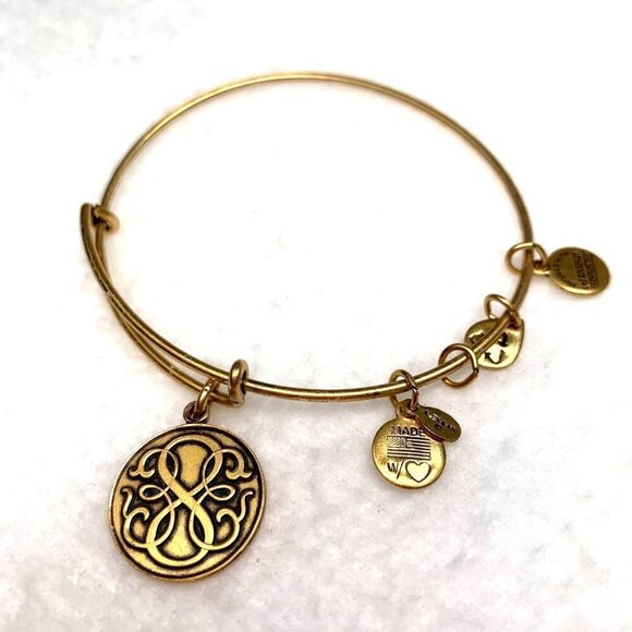 Alex and Ani Path of Life Charm Bracelet - Gold, Expands 2"- 3.5" - Picture 1 of 2